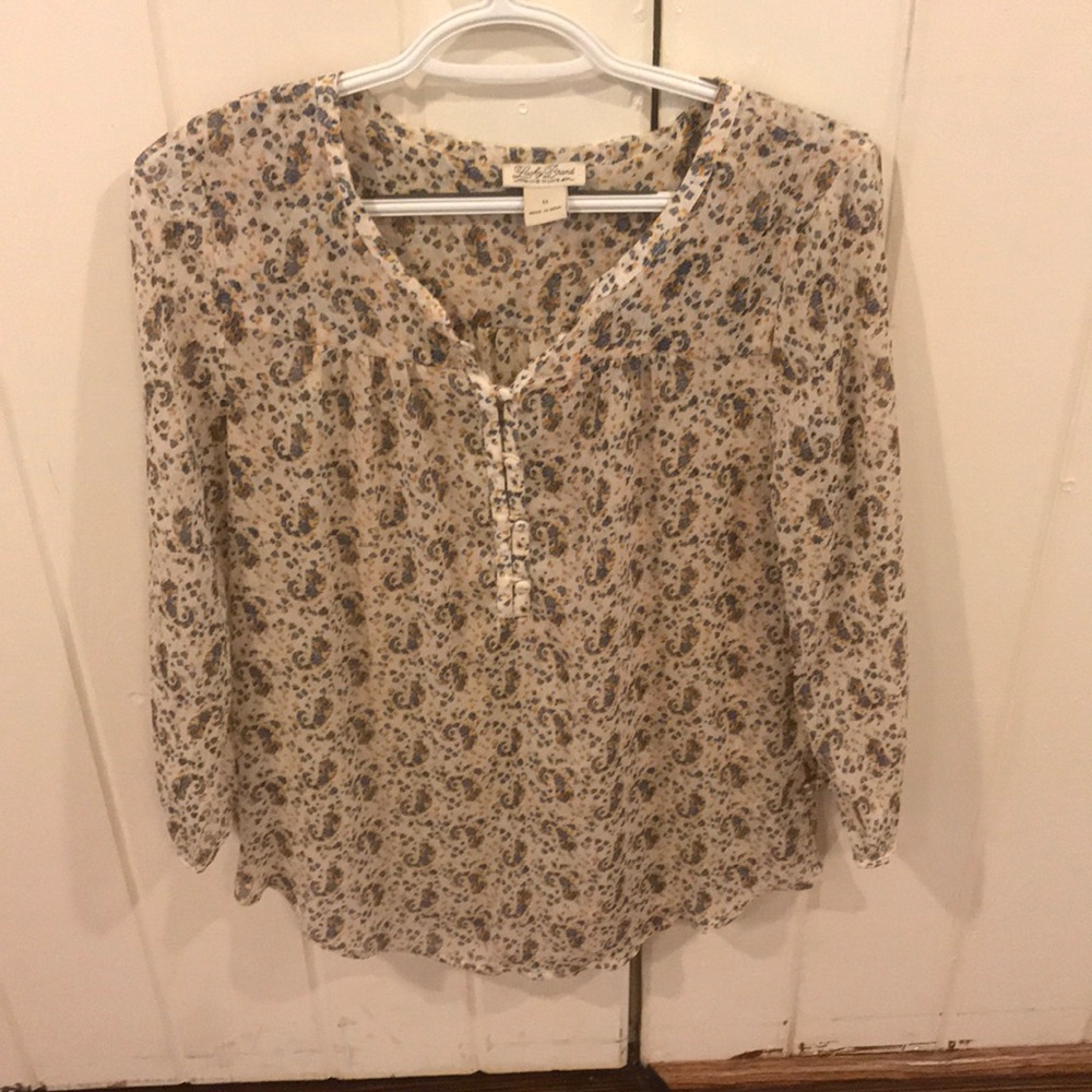 Cream floral top